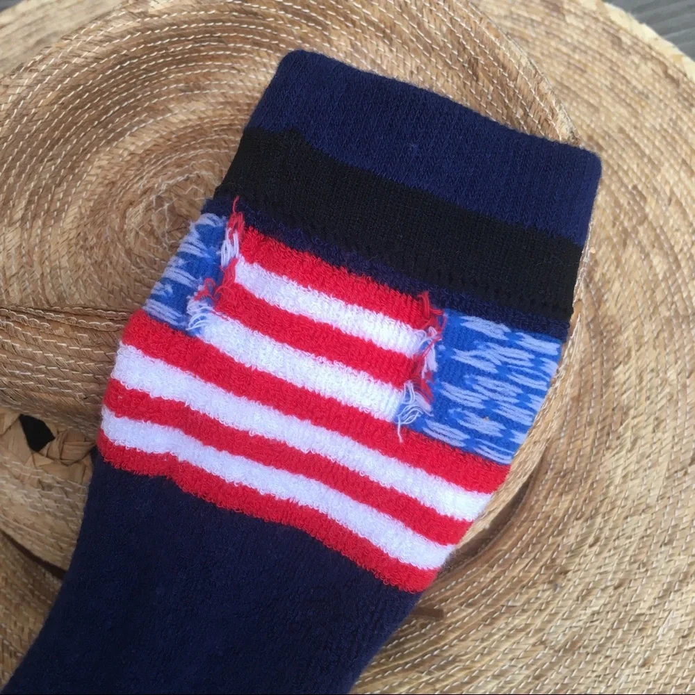 Trump America Red White Blue Socks Flag